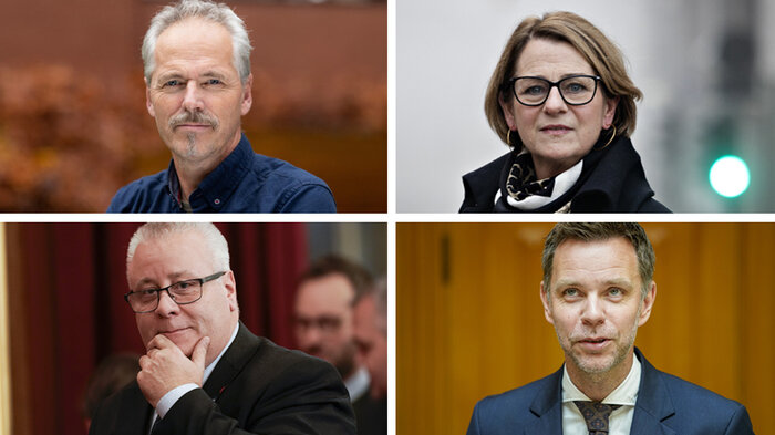 Bilde av politikere og Ukom-sjef Bilde av politikere og Ukom-sjef