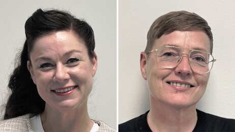 Bildet viser Annette Holm Øyvang og Edith Roth Gjevjon. Bildet viser Annette Holm Øyvang og Edith Roth Gjevjon.