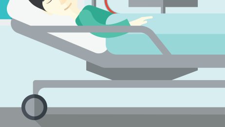 pasient i seng, sykehus Bildet viser en kvinne som tilsynelatende sover i en sykehusseng.