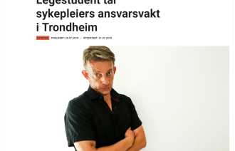 Bildet er en skjermdump av en tidligere sak på Sykepleien