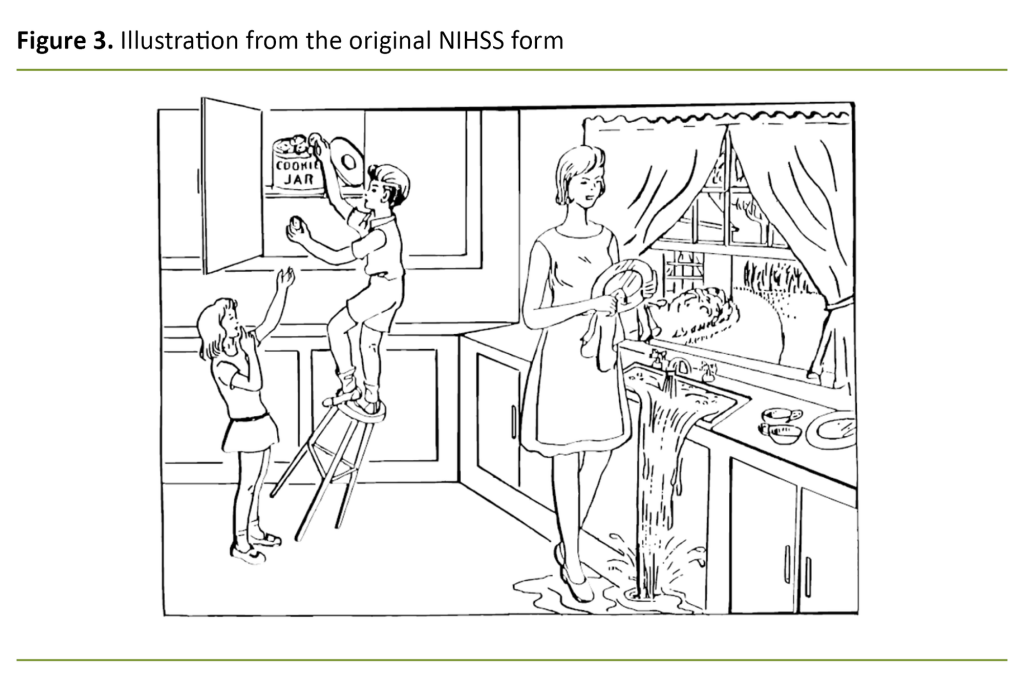 Figure 3. Illustration from the original NIHSS form