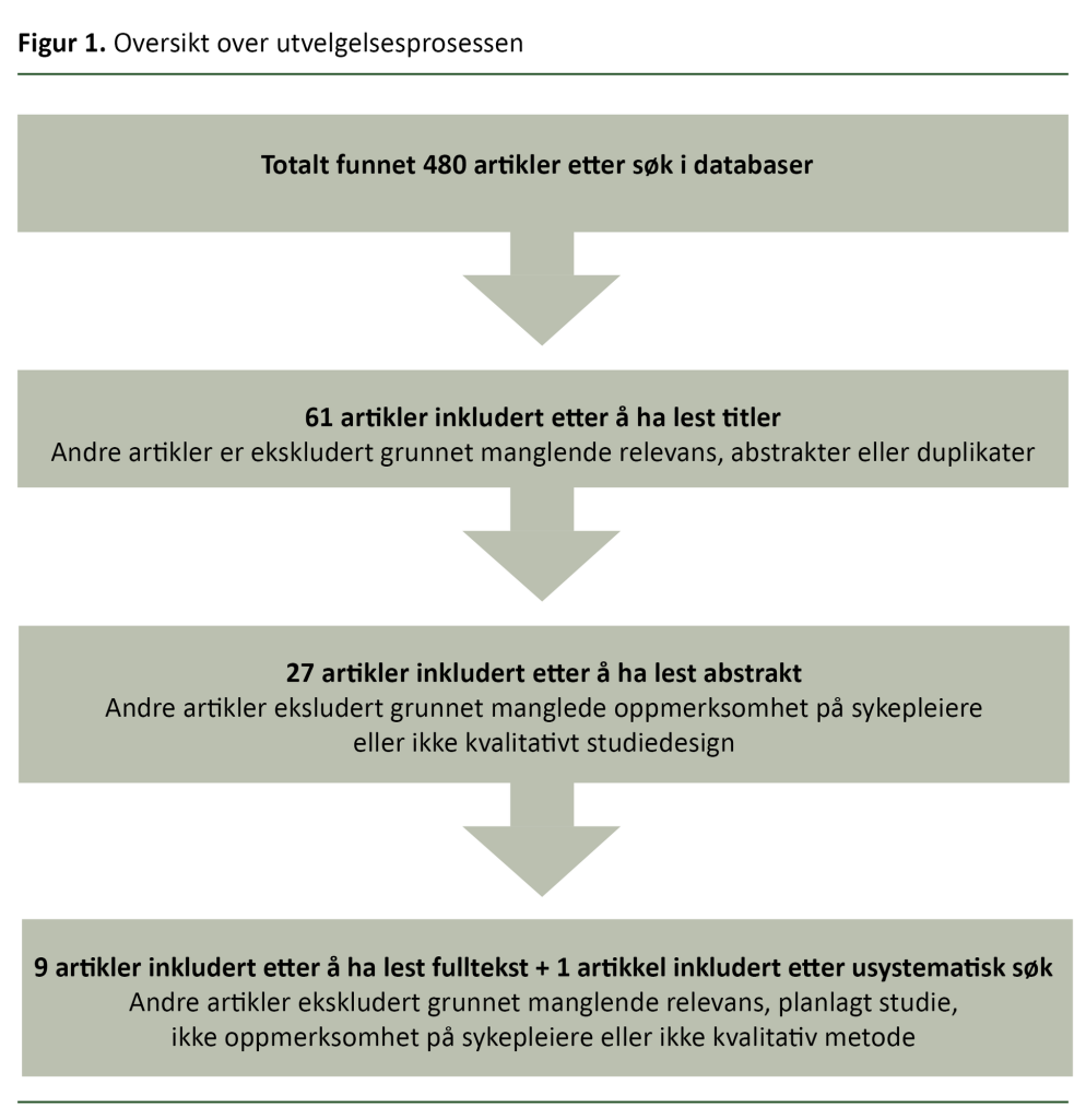 Figur 1. Oversikt over utvelgelsesprosessen Figur 1. Oversikt over utvelgelsesprosessen