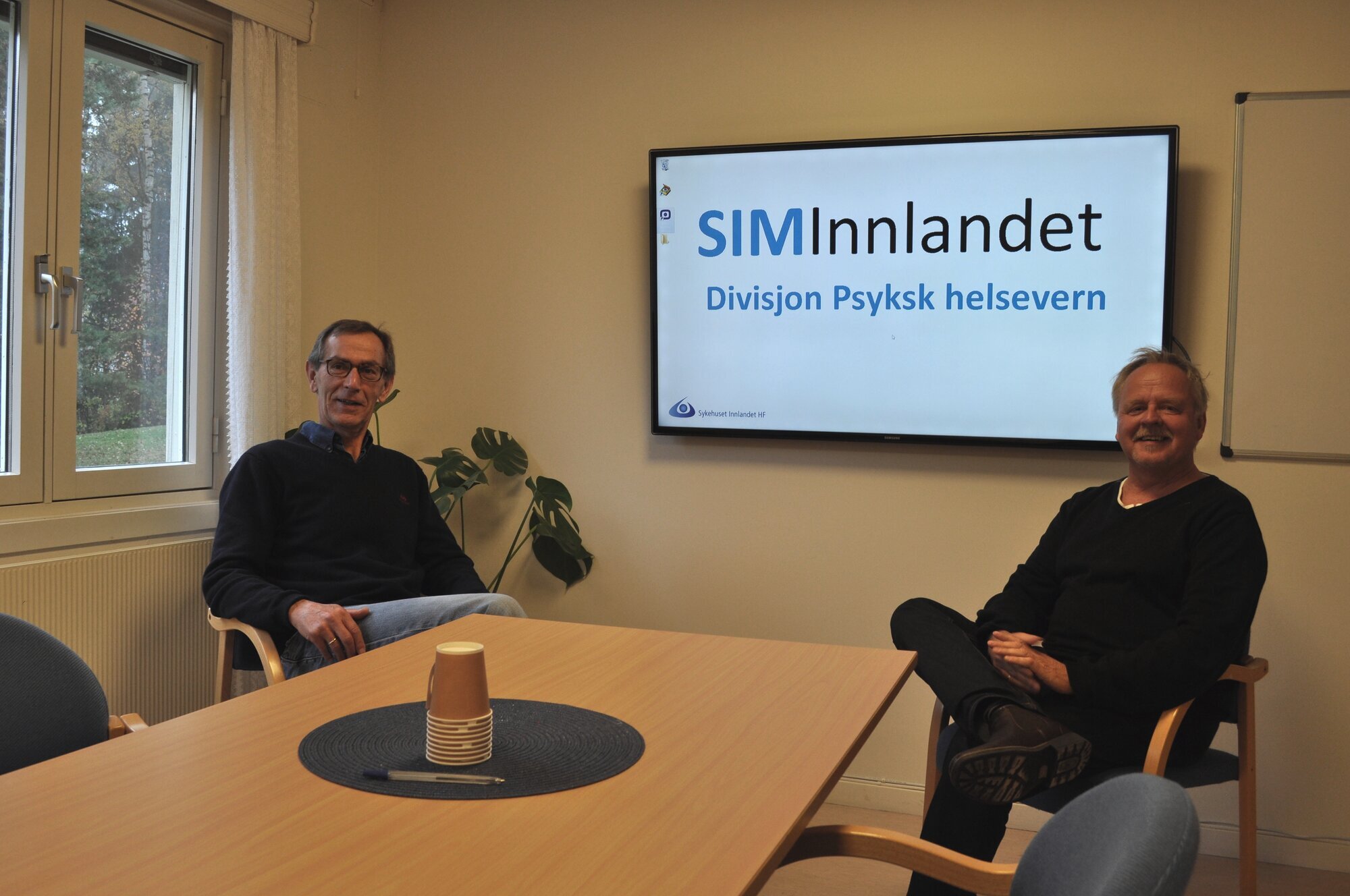 Johnny Sandaker og Arve Holmelid som jobber tett med arbeidet rundt simuleringssenteret Johnny Sandaker og Arve Holmelid som jobber tett med arbeidet rundt simuleringssenteret
