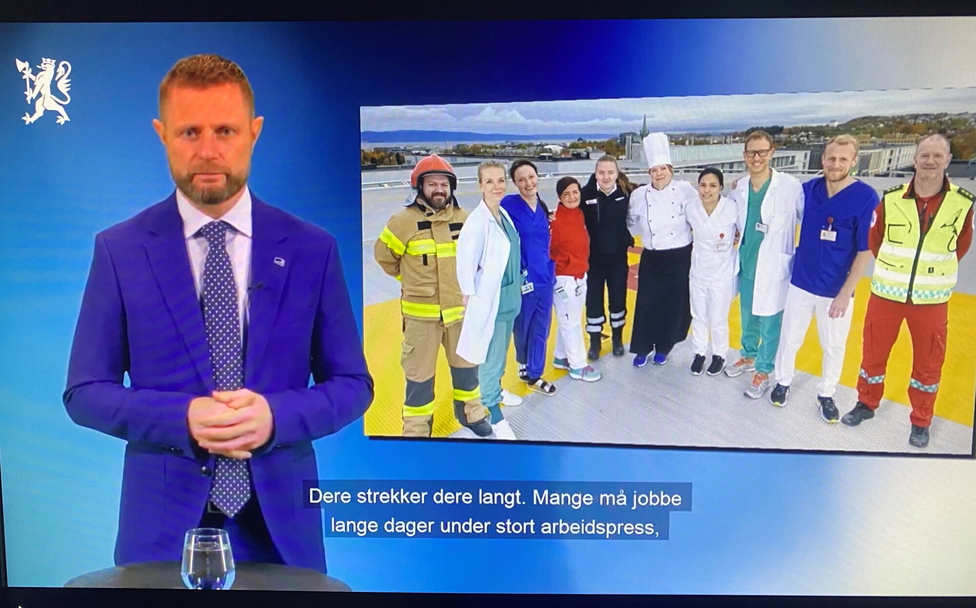 Bent Høie holder sykehustalen 2021 bildet viser Bent Høie