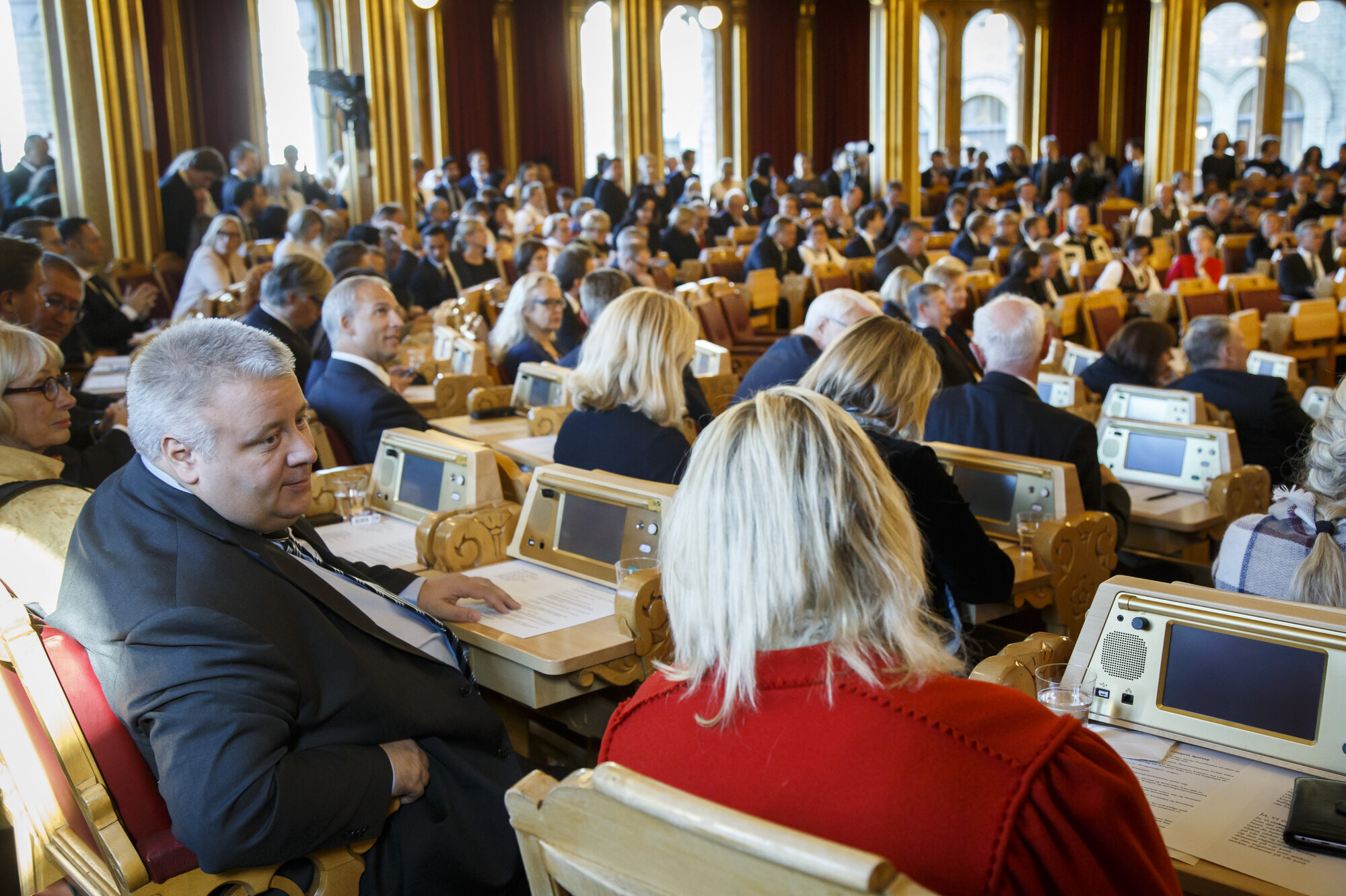 Hoksrud i stortingssalen Hoksrud i stortingssalen