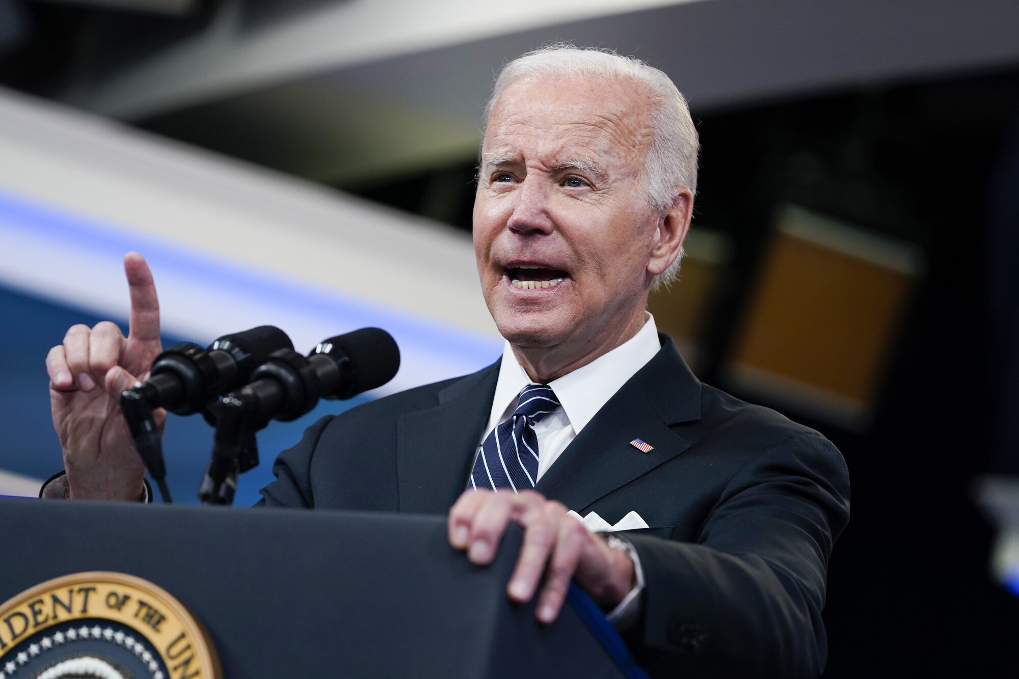 Joe Biden på talerstol Joe Biden på talerstol