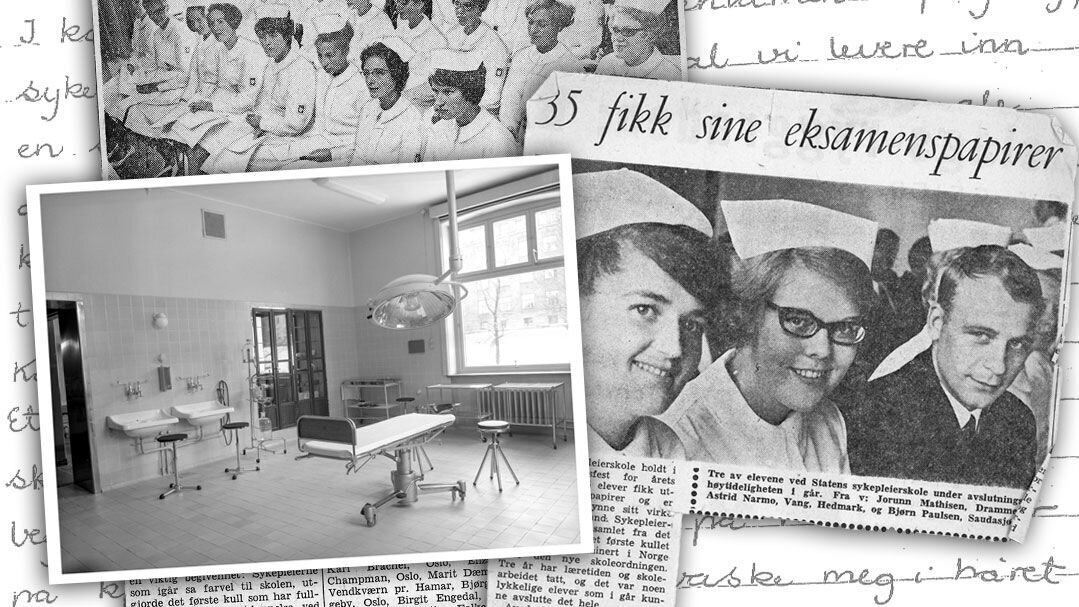 Collage med gamle bilder og brev. Bildet viser collage med gamle bilder og brev.