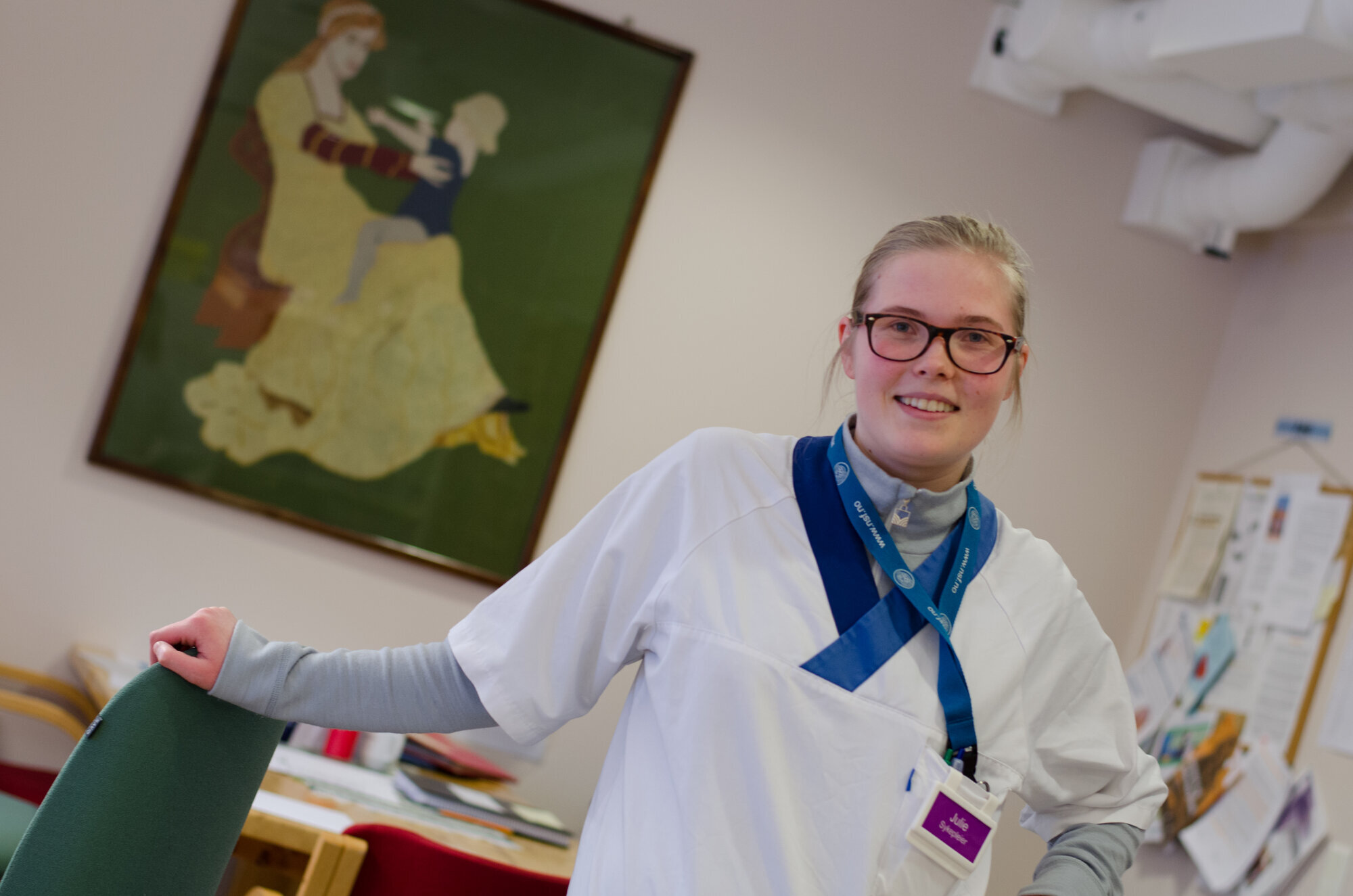 Sykepleier Julie Spånberg Husfloen i Engerdal. Sykepleier Julie Spånberg Husfloen i Engerdal.
