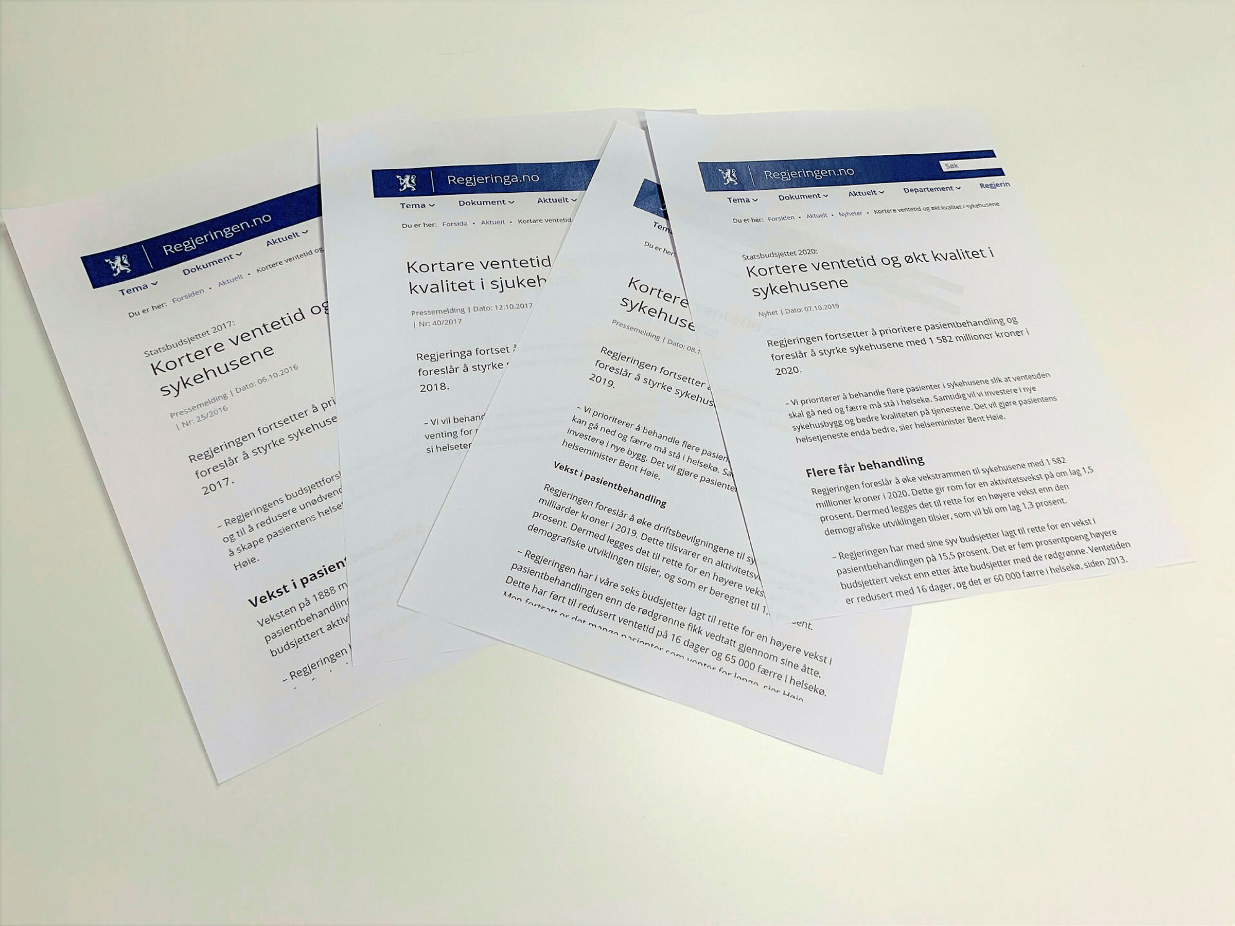 Pressemeldinger Pressemeldinger om statsbudsjettet