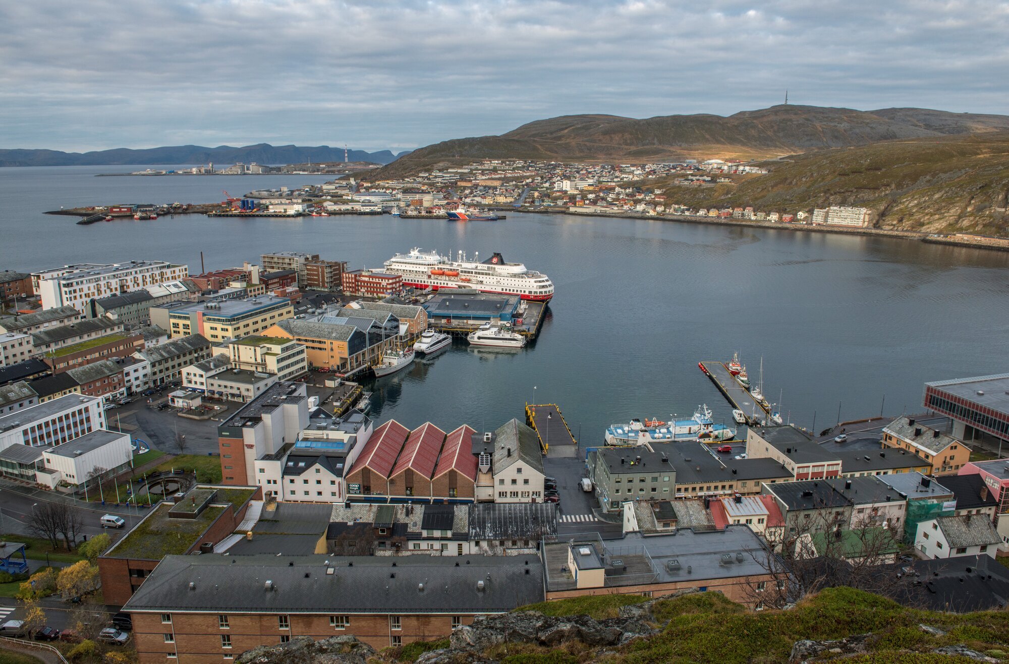 Hammerfest Oversiktsbilde av Hammerfest by i Finnmark