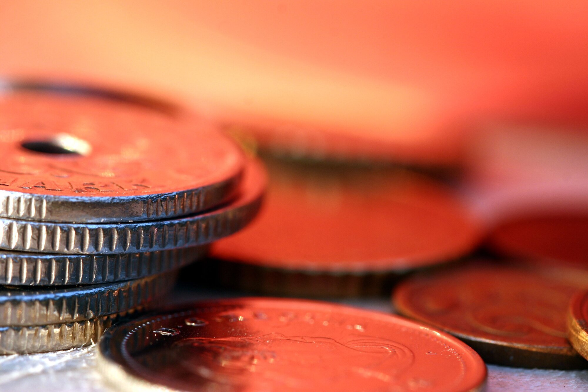 Norske kroner Kronestykker tilfeldig spredt