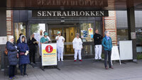 de fremmøtte ved Ullevål sykehus bildet viser de fremmøtte ved Ullevål sykehus