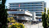 Stavanger universitetssjukehus Bildet viser fasaden på Stavanger universitetssjukehus