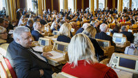 Hoksrud i stortingssalen Hoksrud i stortingssalen