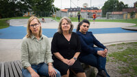 tre helsesykepleiere i Drammen bildet viser tre helsesykepleiere i Drammen