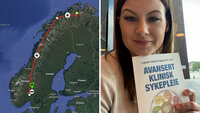 Norgeskart og Maj-Britt Kollevåg Bildet viser Norgeskart og Maj-Britt Kollevåg
