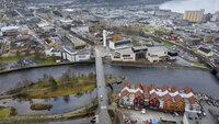 Bildet viser oversiktsbilde av Steinkjer sentrum Bildet viser oversiktsbilde av Steinkjer sentrum