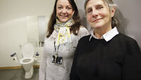 Thorstad og Flood Bildet viser helesøstrene Thorstad og Flood