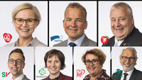 Ingvild Kjerkol, Sveinung Stensland, Bård Hoksrud, Nicholas Wilkinson, Kjersti Toppe, Olaug Bollestad og Carl-Erik Grimstad Bildet viser Ingvild Kjerkol, Sveinung Stensland, Bård Hoksrud, Nicholas Wilkinson, Kjersti Toppe, Olaug Bollestad og Carl-Erik Grimstad.