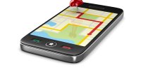 GPS-sporing, kart, mobiltelefon. Bildet viser GPS-sporing, kart, mobiltelefon.