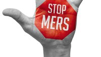 Utbrudd av Mers-virus i Sør-Korea. Bildet viser en hånd med grafisk stoppskilt som det står "stop mers" på